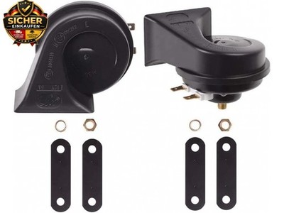 Evermotor Universal Twin Dual Horn 12v Hupe Set für Autos und Motorräder 12V 4