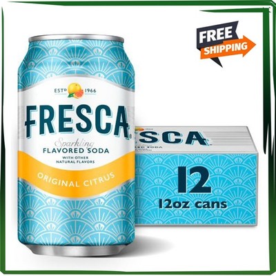 Fresca Citrus Soda Pop Fridge Pack, 12 fl oz, 12 Pack Cans - Free Shipping