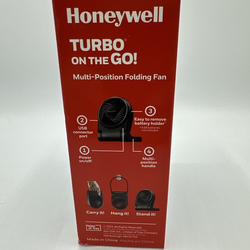 Honeywell, HTF090B Turbo on the Go Personal Fan, Black– Small, Portable, Desk - Picture 6 of 9