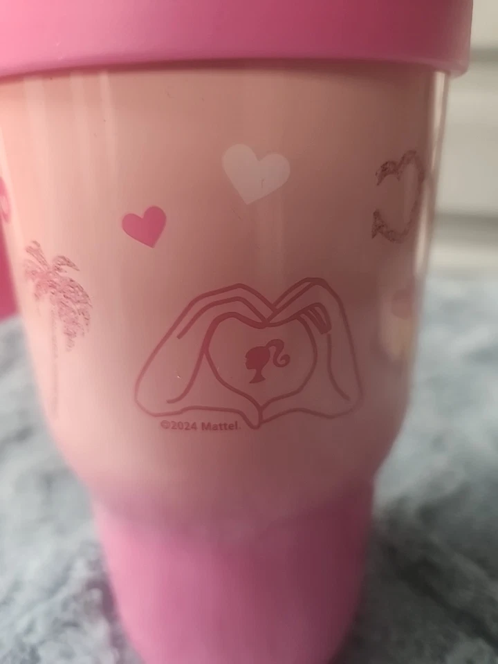 Vaso para niños Barbie Zak Designs 18 oz - acero inoxidable, a prueba de derrames, con pajita Foto 4 de 4