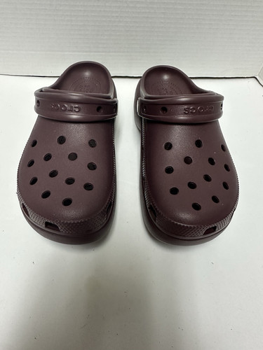 NEW! CROCS DARK CHERRY CRUSH CLOGS Adult Unisex Platform Slip On Comfort Shoes