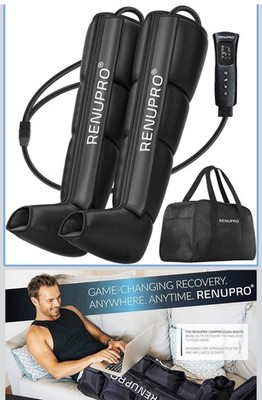 RENUPRO Leg Massager Recovery System Air Compression, 6 Modes, Adjustable Timers