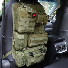 truck seat organizer and storage tactical car back seat back organizer with a...