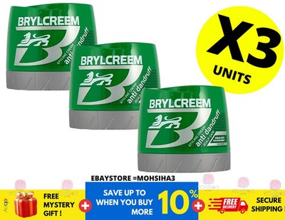 Brylcreem Aqua-Oxy Hair Styling Cream Anti dandruff 250 ml ( X 3 )