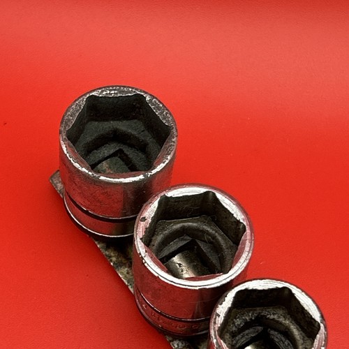 SNAP-ON FSM81-FSM191 8-19mm 12 Piece 3/8" Drive 6-Point Shallow Socket SET USA - Picture 6 of 14