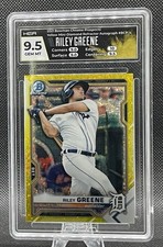 2021 Riley Greene Bowman Chrome Prospects Yellow Mini-Diamond Refractors 43/75