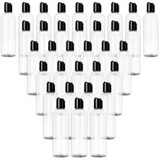 34 Pcs Plastic Travel Bottles with Disc Top Flip Cap Empty Refillable Squeeze...