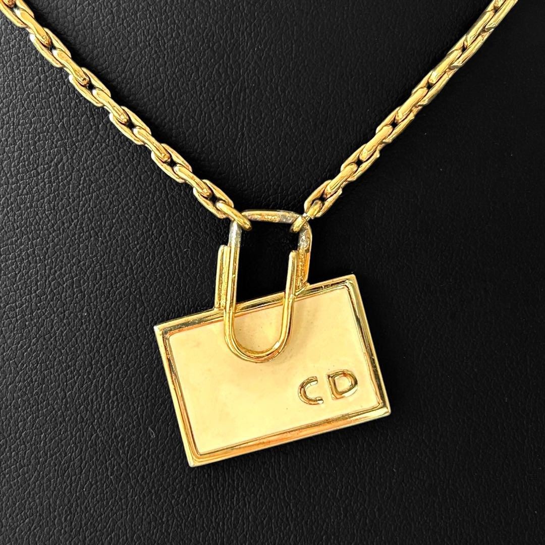 Christian Dior Logo Plate Gold Necklace① Christian Dior Gold Womens Logo Plate Necklace Used | eBay