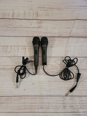Pair of Emerson Handheld Dynamic Microphones Black Wired