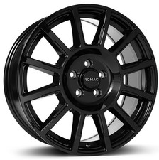 Alloy Wheels 16" Romac Stealth Black Gloss For Nissan Primera [Mk2] 96-02