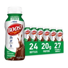 BOOST High Protein with Fiber Ready to 8 Fl Oz (Pack of 24), Rich Chocolate 