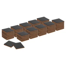 80 Pcs 1 3/4" Square Felt & EVA Furniture Pads, Floor Protectors, Brown+Black