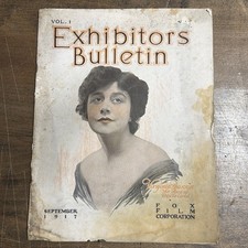 1917 Fox Film Exhibitors Bulletin Vol 1 Cleopatra Theda Bara&rsquo;s Silent Lost Film