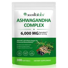 ZUZOKKAHA Ashwagandha Extract Softgels, 300 Softgels - 300 Count Pack of 1 