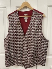 Bugs Bunny Vest Looney Tunes Warner Bros. Maroon Silk Size XL Vintage