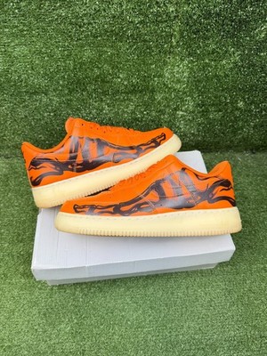 Size 10 - Nike Air Force 1 Low Orange Skeleton