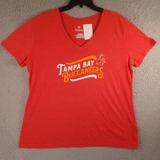 Tampa Bay Buccaneers Womens Persian Red Top Plus Size 2XL Sports Team League