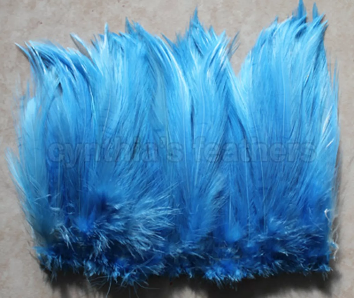 100+ (7.0g, 1/4Oz) Periwinkle 5-7 Hackle Rooster COQUE Feathers