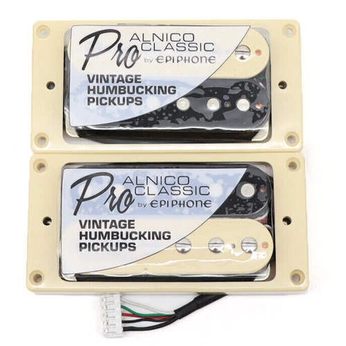 Zebra ProBucker Alnico EPIPH Pickups with Pro Wiring Harness Pots&3 Way Switches