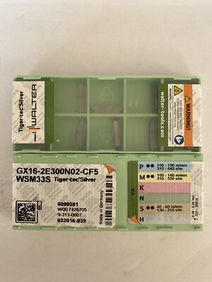 10xWendeschneidplatten WALTER GX16-2E300N02-CF5 WSM33S