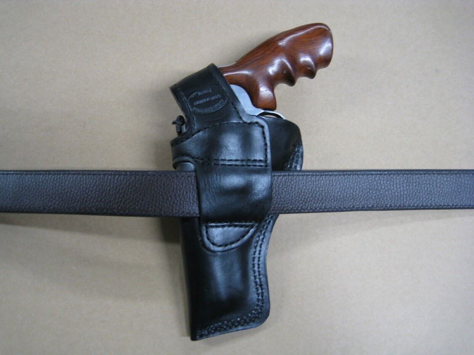 Azula Leather Cross Draw Holster For Colt Anaconda .44 Mag | Outdoor Belt Holster With Safety Strap