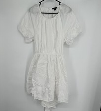J.Crew Women's NWT  Tie Back Cotton Poplin White Mini Dress Size 12