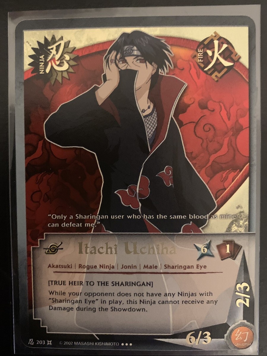 N 203 Itachi Uchiha Gold Foil Rare Naruto CCG Card-NM | eBay