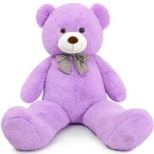 Big Human Size Teddy Bear 4 Feet 47 inch Huge Lavender Teddy 47 inches Purple