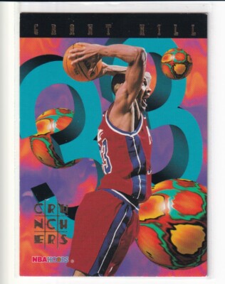 1995 SKYBOX CRUNCHERS NBA HOOPS GRANT HILL PISTONS BASKETBALL CARD #3OF 25