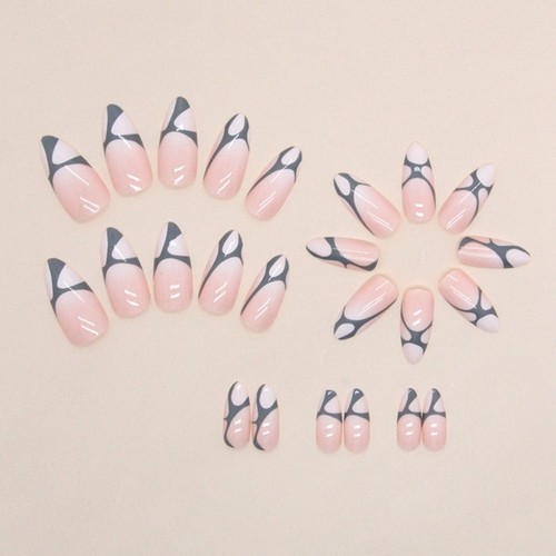 Leopard Fake Nials Long Almond Press on Nails Manicure False Nails Women - Picture 4 of 9