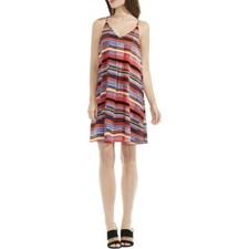 VINCE CAMUTO  MULTICOLOR STRIPES TRAPEZE CASUAL COCKTAIL DRESS SIZE: XL NWT $120