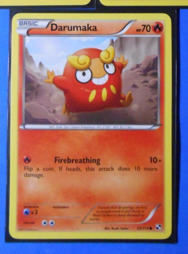 Darumaka 23/114 Pokemon card Black & White base set common NM
