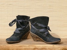 Stiefeletten EL NATURALISTA Wildleder Stulpen Keilabsatz Gr. 41 ?  TOP