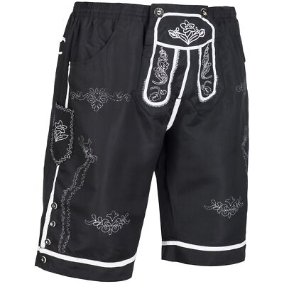 PAULGOS Herren Badehose Badeshorts Optik Trachten Lederhose in 4 Farben Gr. S-5X