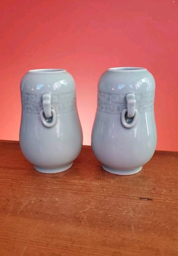 2 vasi brucia incenso arte porcellana cinese Longquan Celadon vintage - Foto 3 di 9