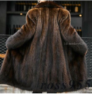 Luxury Mink Fur Men Real Warm Fur Outwear Long Coat Thicken Parka Overcoat