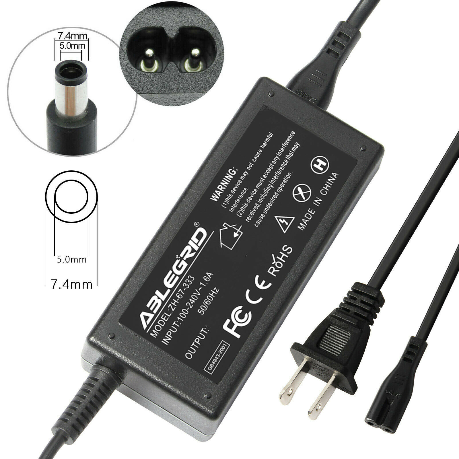 PKPOWER AC Adapter For HP 20-C425Z 20-C434 20-C435Z All-in-One Desktop PC Power Cord - Foto 4