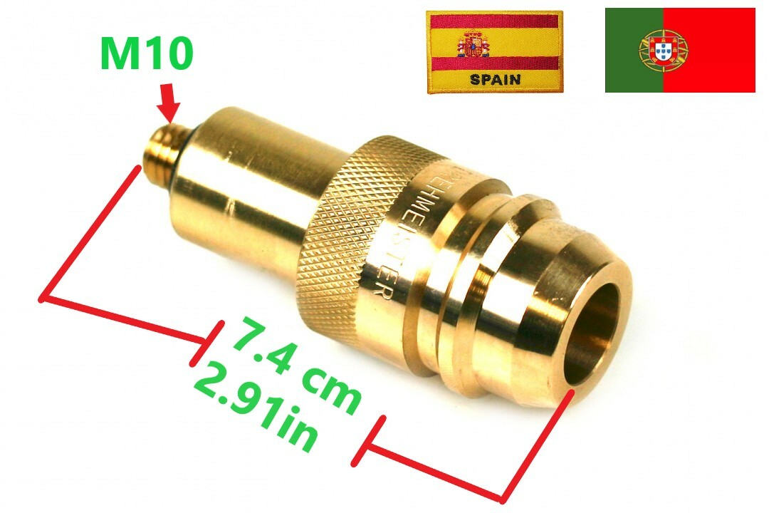 Gomet Euronozzle Adattatore GPL M10 X 10mm, Lunghezza 64mm - Prodotto In UE - 3