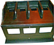 desk organizer faux leather 2008 black vintage