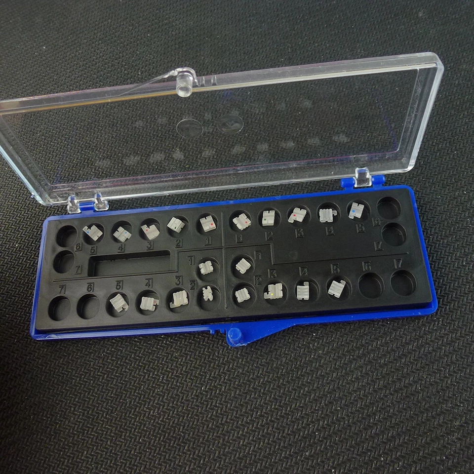 1/10Pack Orthodontic Dental Ceramic Brackets 022 345W/H MINI clear Brace ROTH/MB - Image 4 of 4