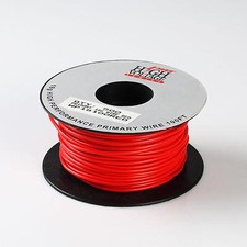 100FT RED PRIMARY WIRE 18 GAUGE AWG STRANDED COPPER POWER REMOTE CAR 12V