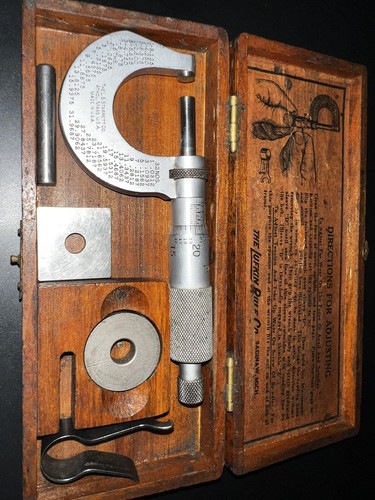 L.S. Starrett No. T230RL 0-1" Outside Micrometer w/orignal Box Machinist Tool - Afbeelding 6 van 6