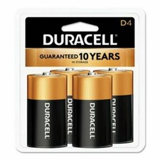 Duracell Coppertop D Alkaline Batteries 4/Pack (MN1300R4Z) 
