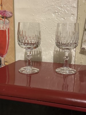 2 crystal Vintage Schott-Zwiesel Flamenco Water goblet glasses. MINT