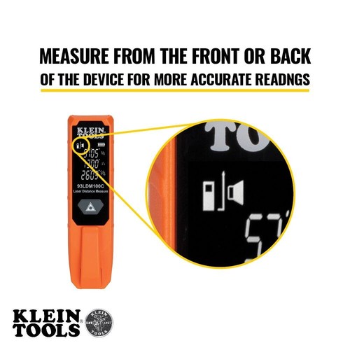 Klein Tools 93LDM100C Compact Laser Distance Measure - Picture 3 of 11