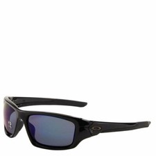  OO9236-12 Mens Oakley Valve Sunglasses - Polished Black / Deep Blue Polarized