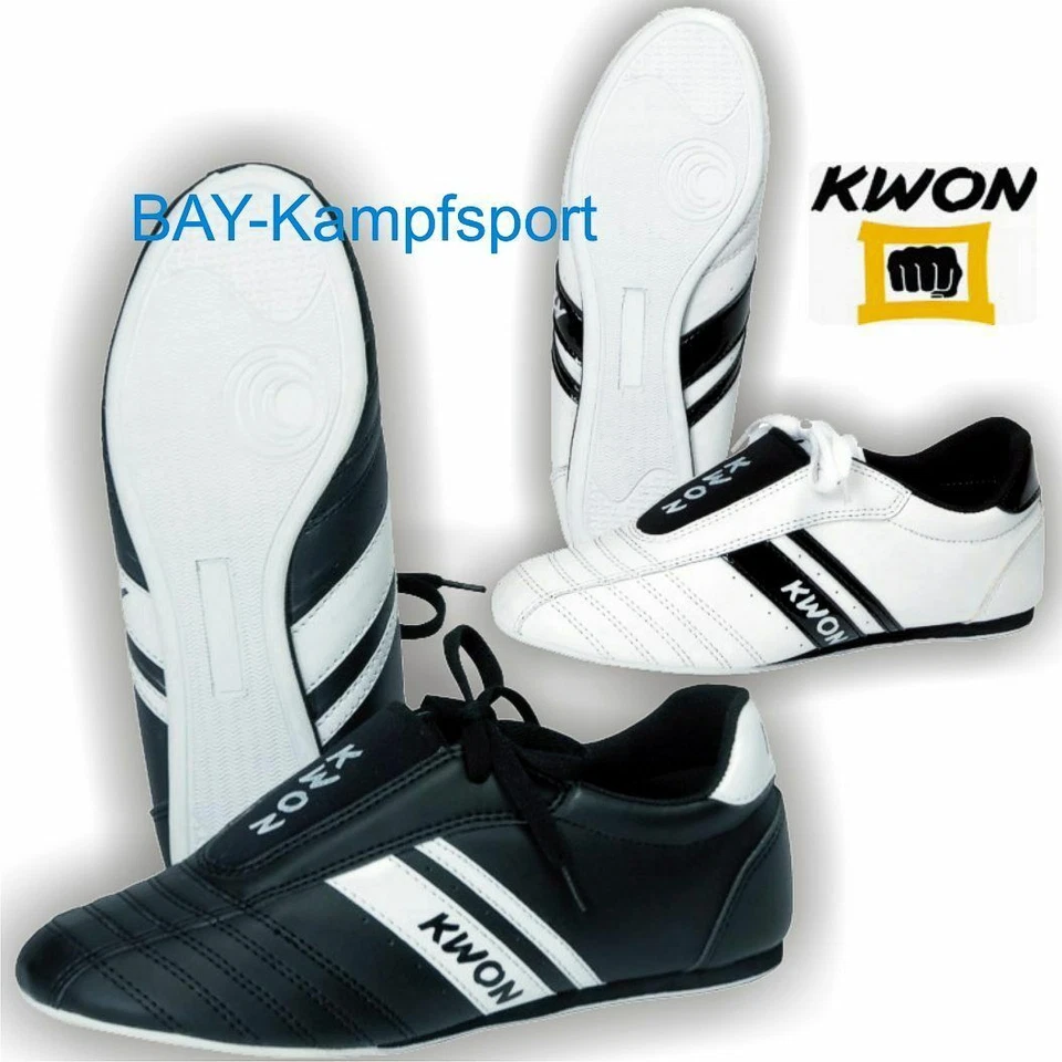 KWON ® DYNAMIC Schuhe schwarz weiß Budoschuhe Kampfsport Budo Karate Taekwondo