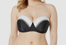  38 Unique Vintage Women's Black Marianna Bandeau Swim Top Swimwear Size L