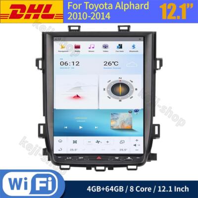 For Toyota Alphard 2010-2014 12.1'' Car Gps Navigation Car Stereo Radio 4+64g