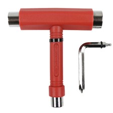 Krown All-in-One Skateboard T-Tool with Phillips and Allen Head - Red